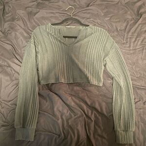 SHEIN Green Ribbed Top